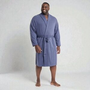 Goodfellow Men's Plus Knit Blue Robe 2XL/3XL NWT